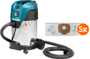 Makita VC3011L + stofzuigerzakken (5x)