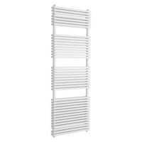 Vipera Vesuvio dubbele handdoekradiator 60 x 180 cm elektrische verwarming hoogglans wit zij- en middenaansluiting 2.500W, weerstand inbegrepen - thumbnail