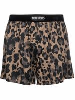 TOM FORD boxer à imprimé léopard - Tons neutres