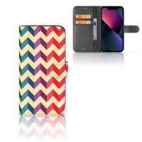 Apple iPhone 13 Telefoon Hoesje Zigzag Multi Color - thumbnail