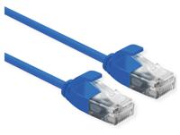 ROLINE UTP Data Center Patchkabel Cat.6A (Class EA), LSOH, extra dun, blauw, 3 m