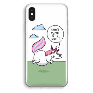 Unicorn: iPhone X Transparant Hoesje