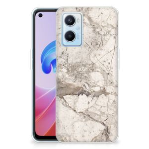 OPPO A96 | OPPO A76 TPU Siliconen Hoesje Marmer Beige