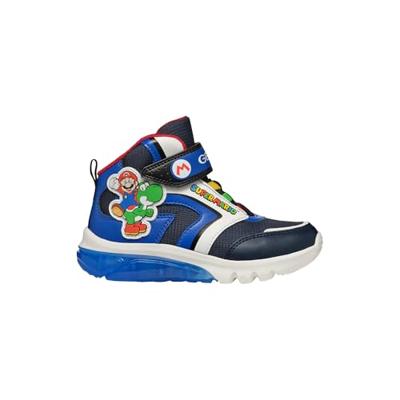 Geox J Ciberdron Boy J Sneakers voor kinderen, Blauw (marine royal), 33 EU