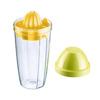 Westmark Mixbeker/shaker met citruspers en verwijderbare mengschijf, inhoud: 0,5 l, hoogte: 18,7 cm, kunststof, BPA-vrij, Press + Shake, kleur: doorzichtig/groen/geel, 30792270