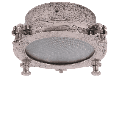 Industriële Plafonnière Toscane 30 cm 1 Lichts Ruw Nickel