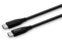 PHILIPS DLC5206C/00 Oplaadkabel - USB C naar USB C - 2 M lang - Geweven - USB 3.0 - Zwart - thumbnail