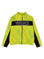 Versace Kids sweat zippé à imprimé Barocco - Vert - thumbnail