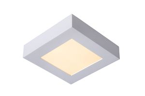 Lucide Brice vierkante plafondlamp 16.8cm 15W wit