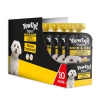 YowUp! YowUp! Skin & Hair Yoghurt voor honden, zalmsmaak, huid- en haarverzorging met omega 3 en collageen, 10 x 115 g, functionele hondensnack zonder lactose en suiker