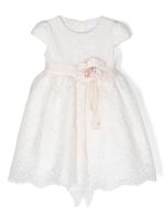 Mimilù floral-lace short-sleeve dress - Blanc - thumbnail