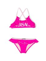 Versace Kids bikini à logo imprimé - Rose