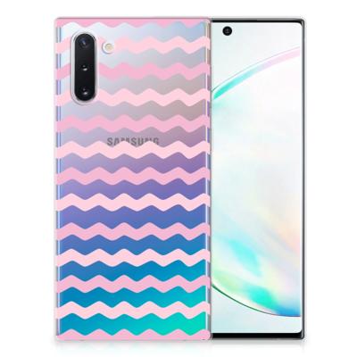 Samsung Galaxy Note 10 TPU bumper Waves Roze Samsung Galaxy Note 10 TPU bumper Waves Roze