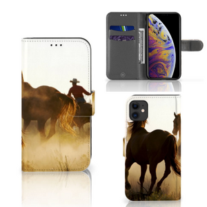 Apple iPhone 11 Telefoonhoesje met Pasjes Design Cowboy