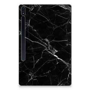 Samsung Galaxy Tab S7 Plus | S8 Plus Tablet Back Cover Marmer Zwart - Origineel Cadeau Vader