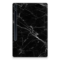 Samsung Galaxy Tab S7 Plus | S8 Plus Tablet Back Cover Marmer Zwart - Origineel Cadeau Vader - thumbnail