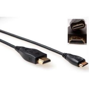 ACT AK3670 HDMI kabel 0,5 m HDMI Type A (Standaard) HDMI Type C (Mini) Zwart