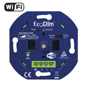 EcoDim ECO-DIM.07 WIFI Led Dimmer Inbouw druk/draai 0-250W