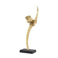 PTMD Yobie Gold casted alu swan statue black base L