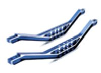 Chassis braces, lower machined 6061-t6 aluminum (blue) (2)/ hardware