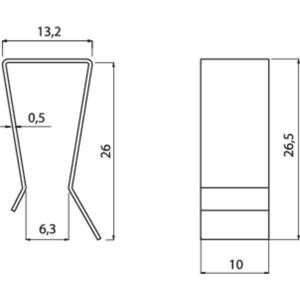 Fischer Elektronik Transistorklem Geschikt voor: TO-220 (l x b x h) 26.5 x 10 x 13.2 mm