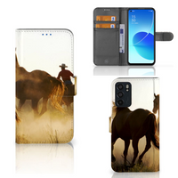 OPPO Reno6 5G Telefoonhoesje met Pasjes Design Cowboy - thumbnail