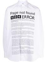 VETEMENTS chemise à imprimé Page Error - Blanc - thumbnail