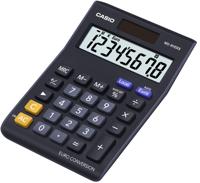 Casio MS-8VERII Zakrekenmachine werkt op zonne-energie, werkt op batterijen Zwart Aantal displayposities: 8