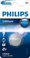 Philips CR2032 lithium knoopcel/accu, 3 V, 3 g, 40 x 60 x 6 mm