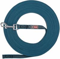 Trixie - Trixie hondenriem sleeplijn met rubber anti slip petrol blauw