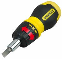 Stanley handgereedschap Multibit Stubby Schroevendraaier met ratel - 0-66-358