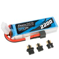 Gens ace 2200mAh 11.1V 45C 3S1P Lipo Battery Pack met EC3/XT60/T-plug - thumbnail