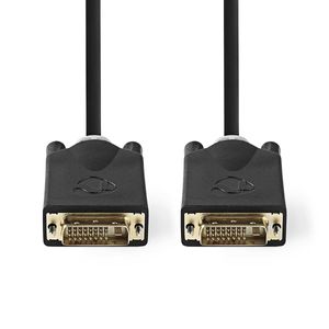 DVI-Kabel | DVI-D 24+1-Pins Male | DVI-D 24+1-Pins Male | 2560x1600 | Verguld | 3.0 m | PVC | Antrac