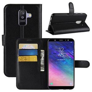 Samsung Galaxy A6+ (2018) Wallet Case met Standaard - Zwart