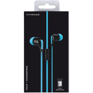 Vivanco 36484 hoofdtelefoon/headset Bedraad In-ear Oproepen/muziek Zwart, Blauw