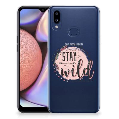 Samsung Galaxy A10s Telefoonhoesje met Naam Boho Stay Wild Samsung Galaxy A10s Telefoonhoesje met Naam Boho Stay Wild