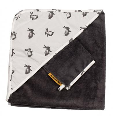 Pericles badcape met washandje Nero 70 cm Pericles badcape met washandje Nero 70 cm