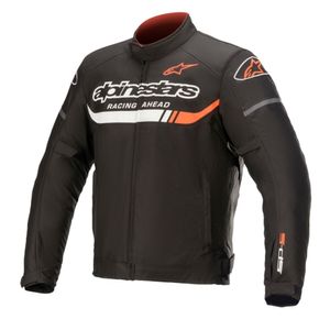 ALPINESTARS T-SPS Ignition Waterproof Jacket, Textiel motorjas heren, Zwart-Wit-Rood Fluo