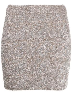 ROTATE Getailleerde midi-rok - Zilver ROTATE Getailleerde midi-rok - Zilver