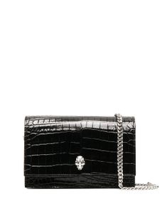 Alexander McQueen pochette à détail tête de mort - Noir