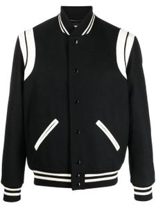 Saint Laurent veste bomber Teddy - Noir