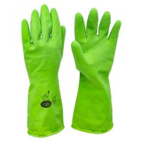 Huishoudhandschoenen van natuurlijk latex Maat: M - thumbnail