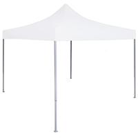 vidaXL Partytent Professioneel Inklapbaar Feesttent Tuintent Tent Paviljoen Prieel Tuinprieel Tuinpaviljoen Zonnescherm Zonwering 2x2 m Staal Wit