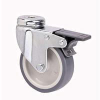 Twin-lex Serie 401 – stuurwiel met rem, diameter 60 cm, rubber, grijs