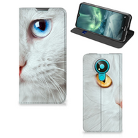 Nokia 3.4 Hoesje maken Witte Kat - thumbnail