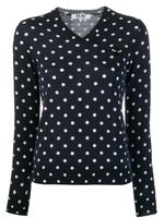 Comme Des Garçons Play polka-dot knit sweater - Bleu