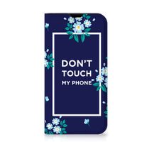 iPhone 13 Mini Design Case Flowers Blue DTMP - thumbnail