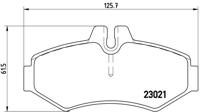 Remmenset, remschijf BREMBO, Remschijftype: Massief, Inbouwplaats: Achteras: , u.a. für Mercedes-Benz, VW