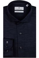 Thomas Maine Tailored Fit Overhemd Marine, Pied De Poule - thumbnail