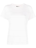 Fabiana Filippi t-shirt ornée de perles - Rose